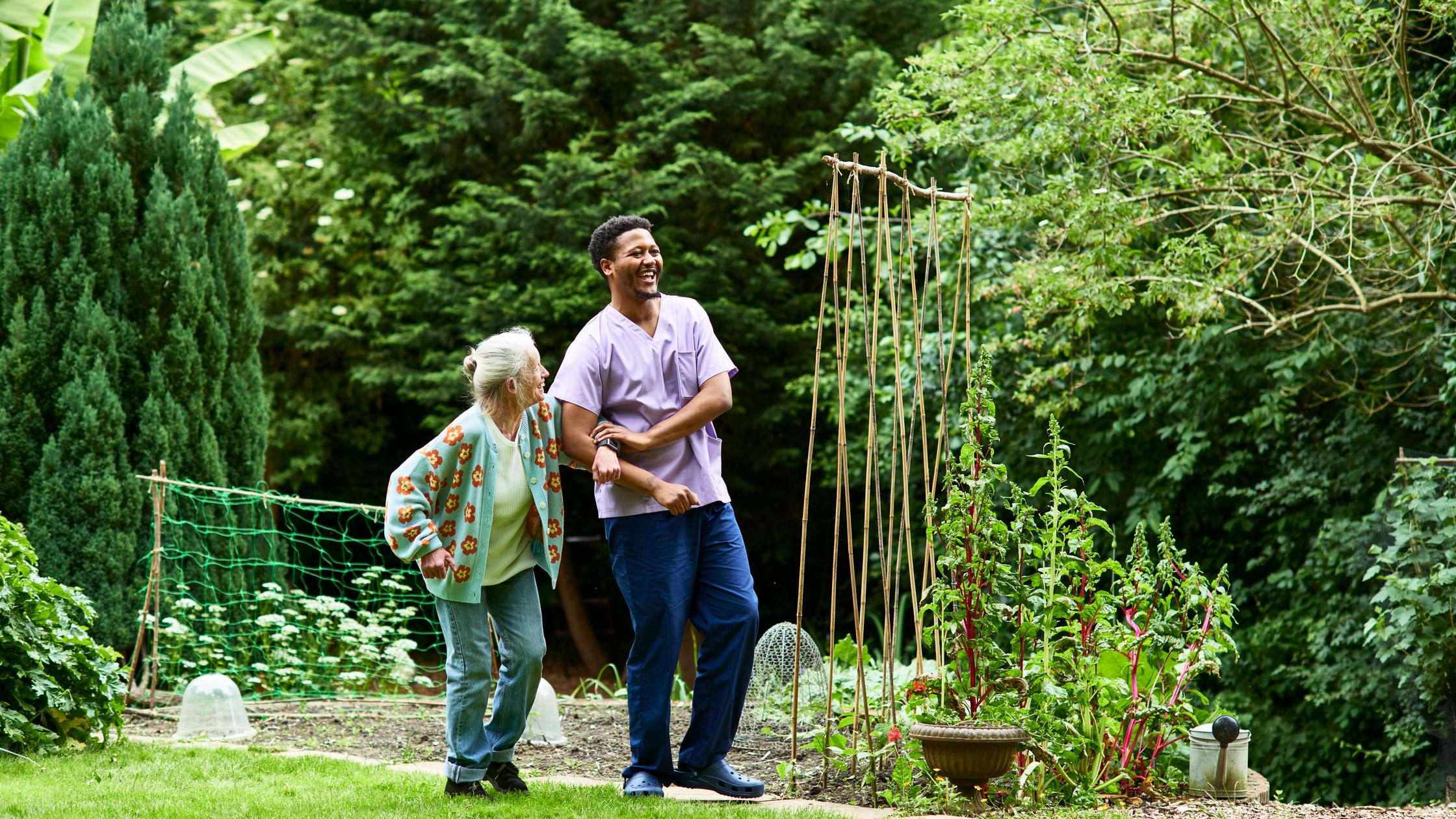 Doctor with elderly man